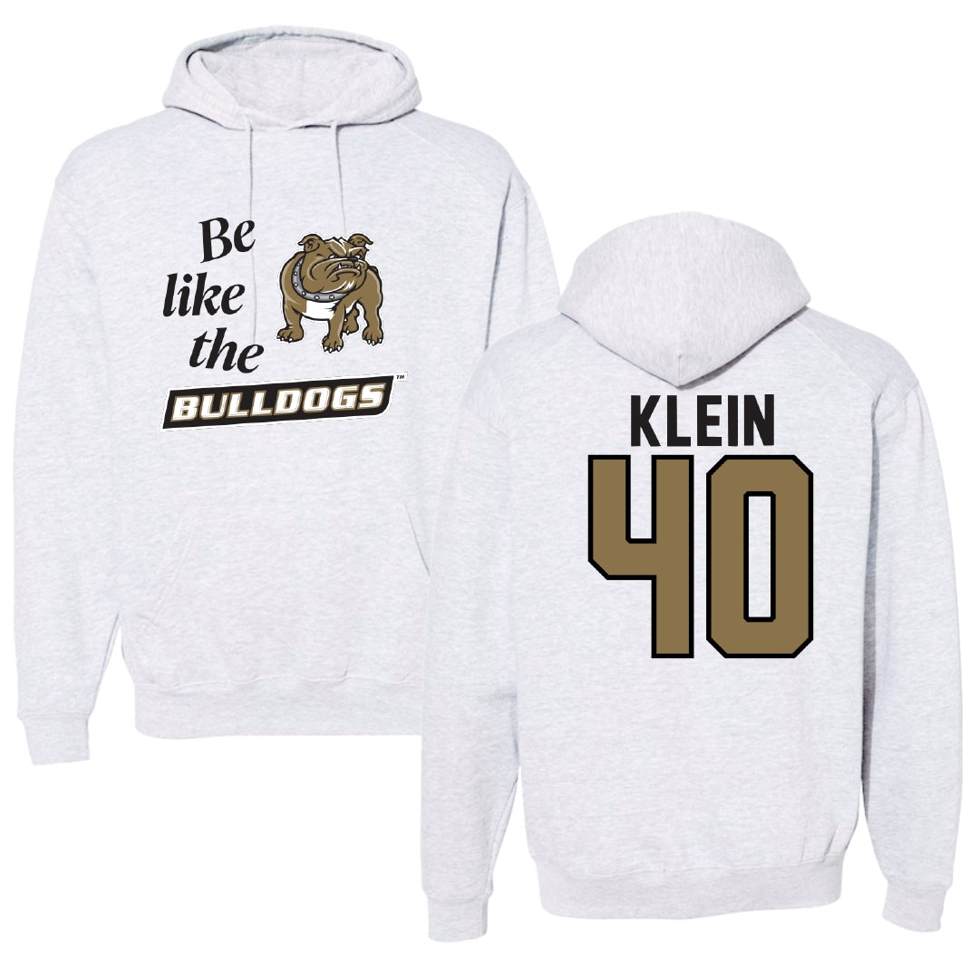 Bryant University Lacrosse Light Gray Be Like Us Hoodie - #40 Sam Klein