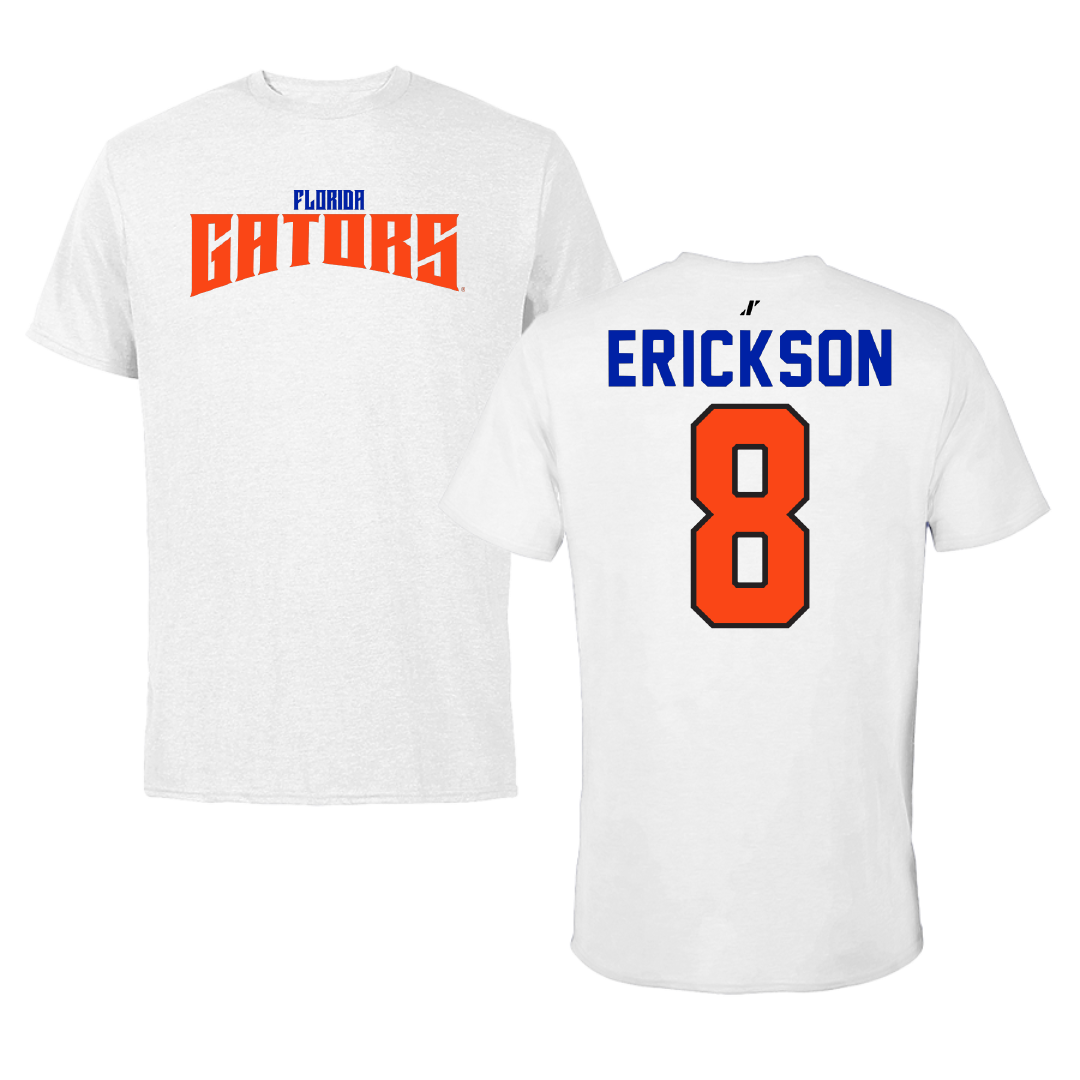 University of Florida Softball White Classic Performance Tee - #8 Jocelyn Erickson
