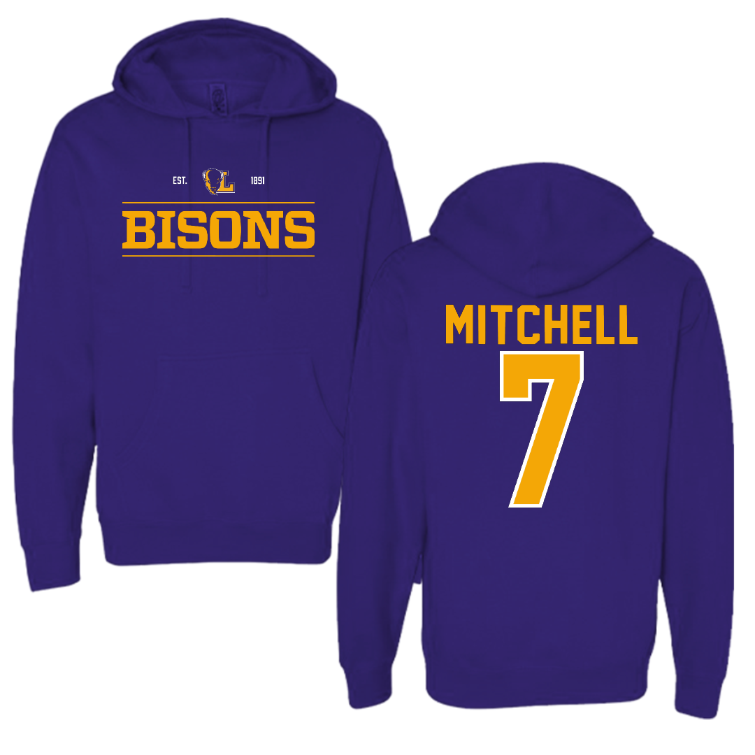 Lipscomb University Baseball Purple General Hoodie - #7 Joey Mitchell