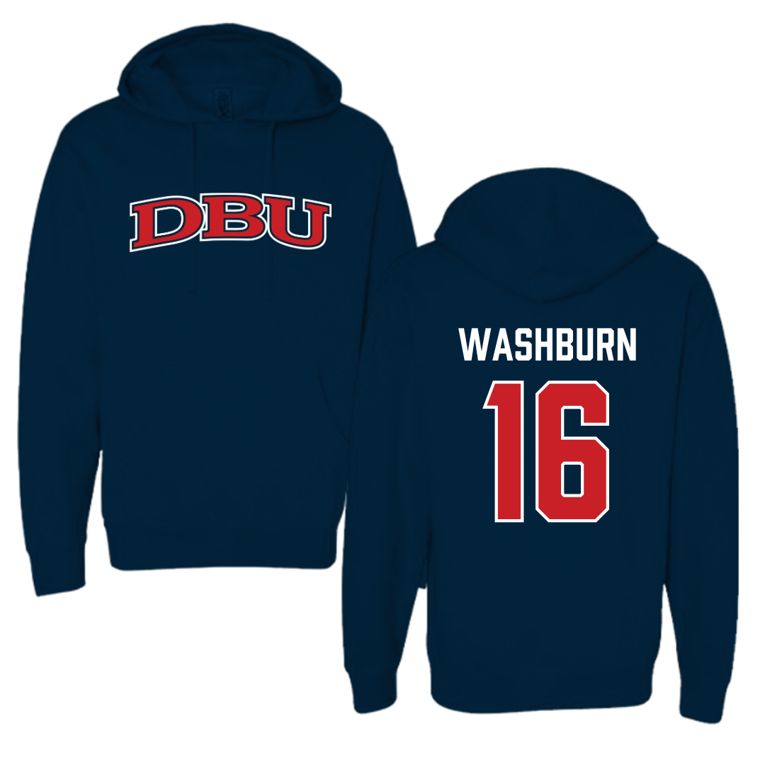 Dallas Baptist University Volleyball Navy Hoodie - #16 Sadie Washburn