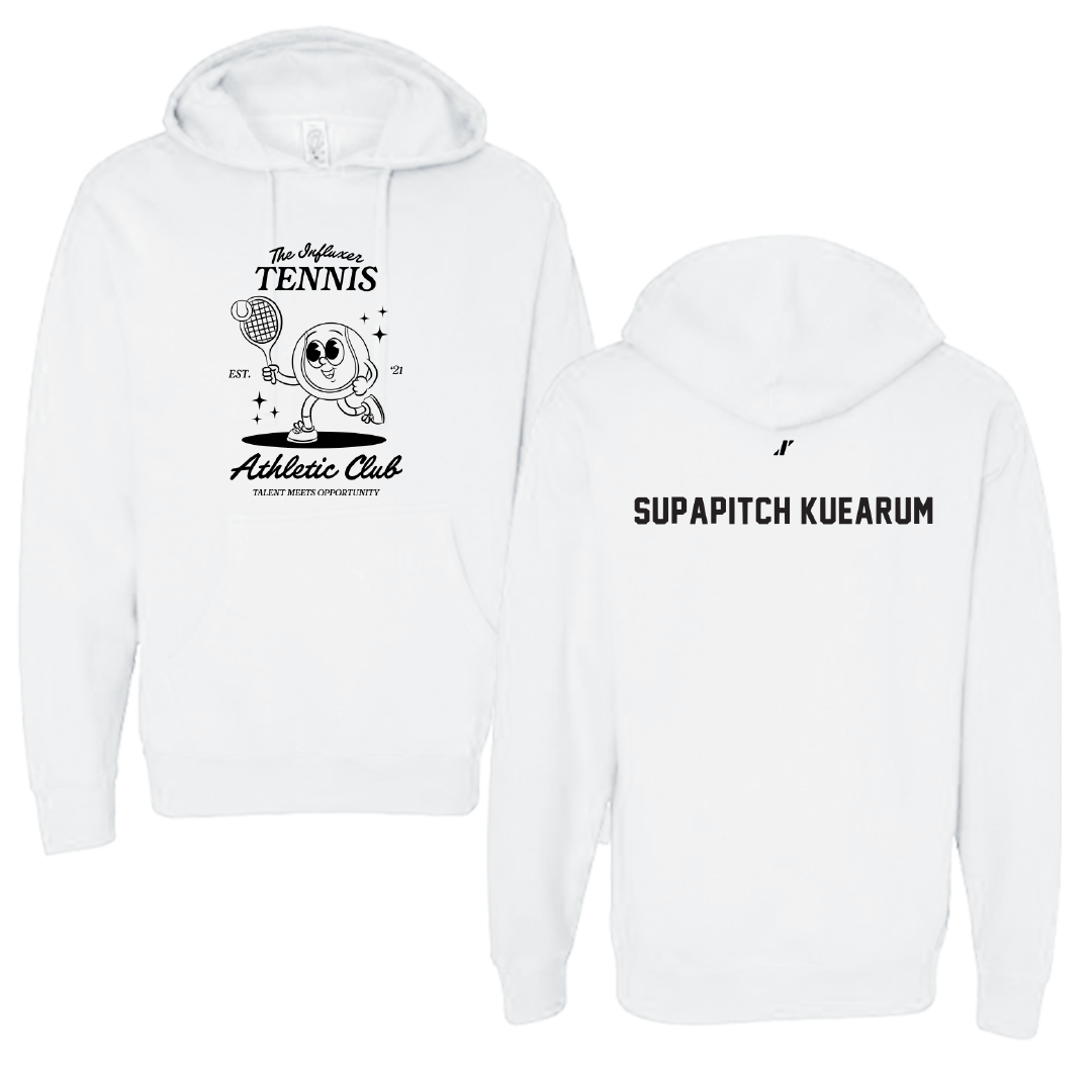 Tennis White Influxer Athletic Club Hoodie - Anna Supapitch Kuearum
