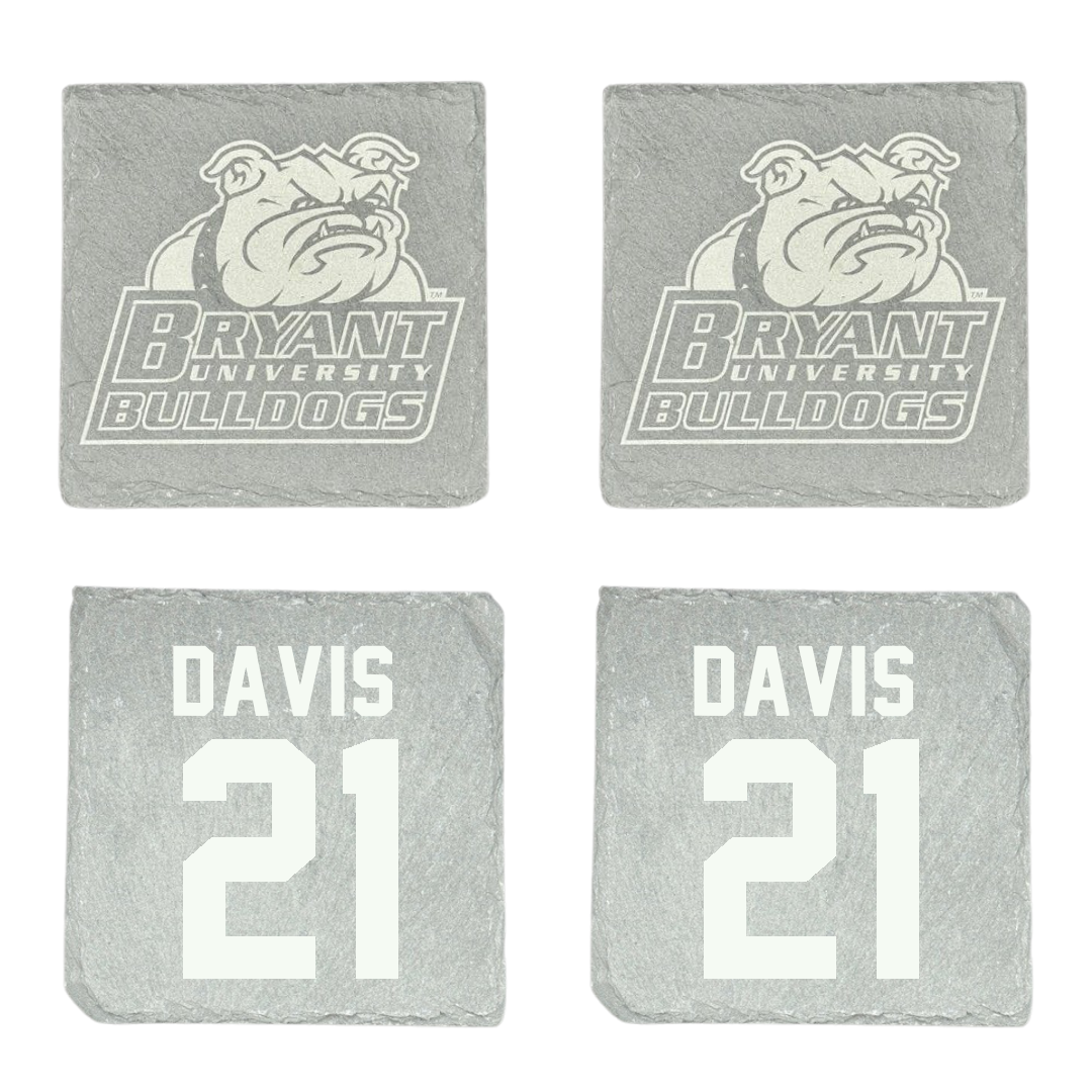 Bryant University Basketball Stone Coaster (4 Pack)  - #21 Aaron Davis