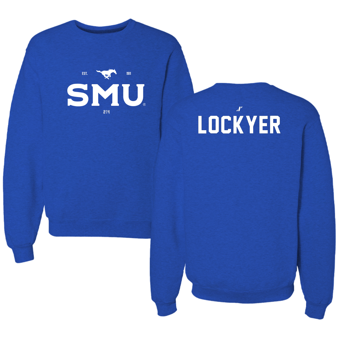 Southern Methodist University Swimming & Diving Blue General Crewneck - Hannah Lockyer