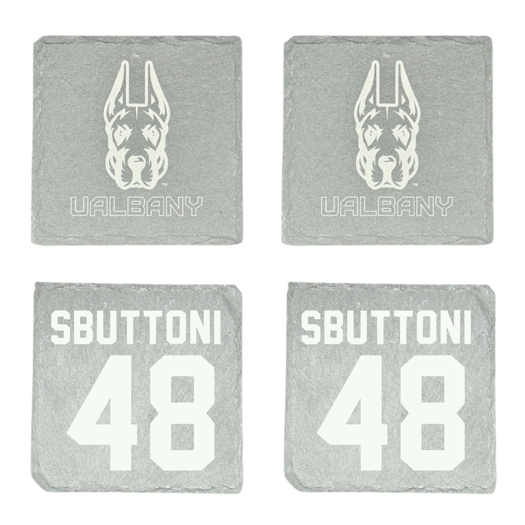 University at Albany Football Stone Coaster (4 Pack)  - #48 Michael Sbuttoni