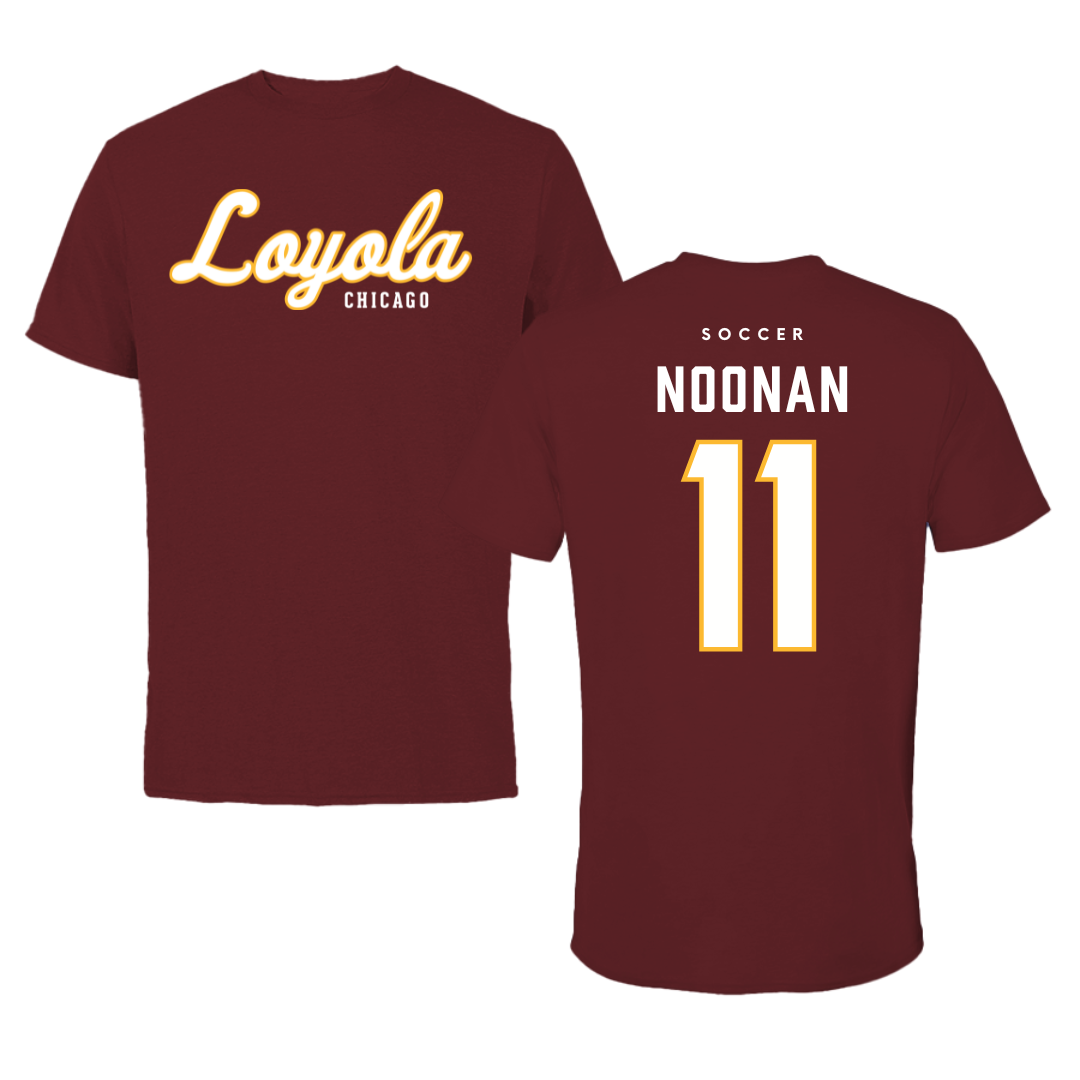 Loyola University-Chicago Soccer Maroon Loyola Tee - #11 Sarah Noonan