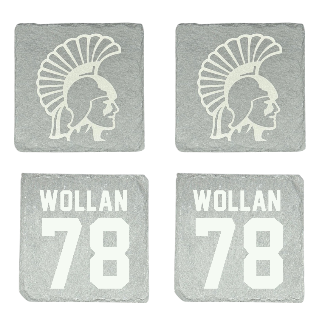 Winona State University Football Stone Coaster (4 Pack)  - #78 Garit Wollan