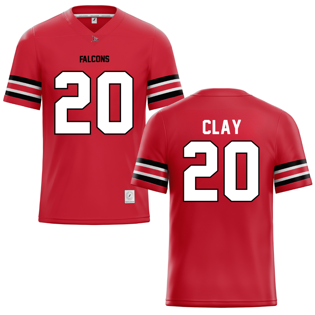 University of Wisconsin-River Falls Red Football Jersey - #20 TJ Clay