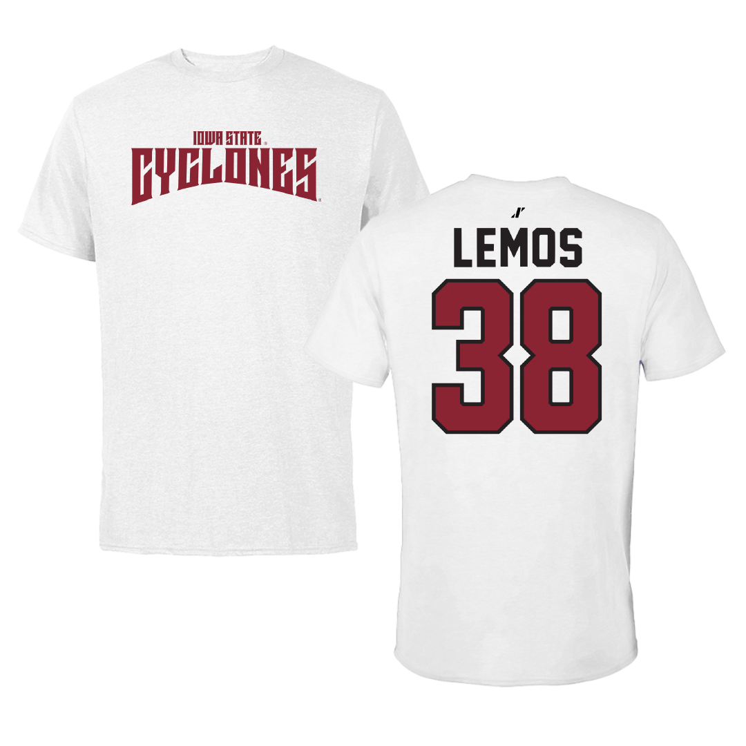 Iowa State University Football White Classic Performance Tee - #38 Eddie Lemos