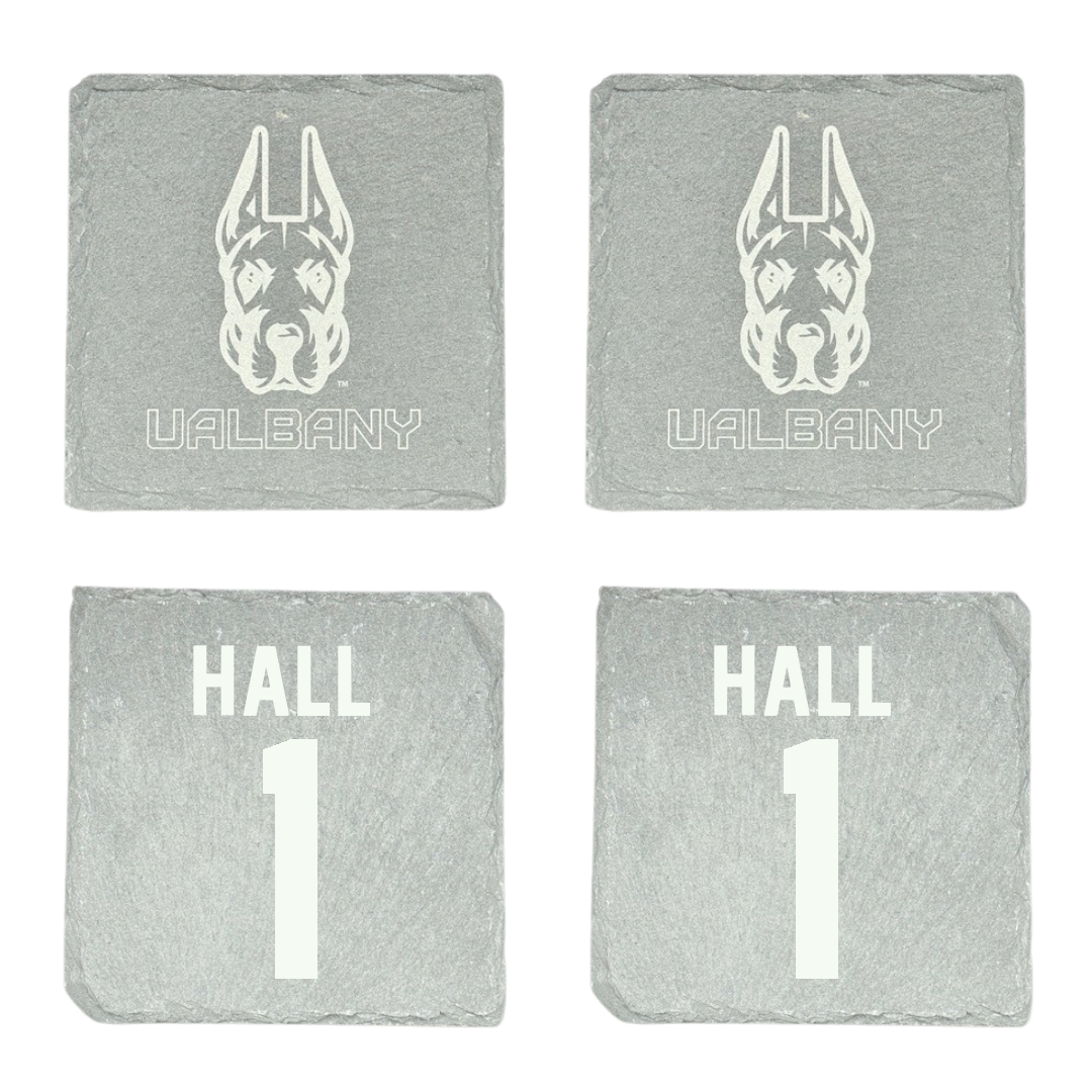 University at Albany Football Stone Coaster (4 Pack)  - #1 Aamir Hall