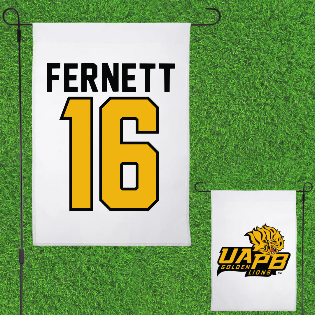 University of Arkansas-Pine Bluff Football White Garden Flag - #16 Allen Fernett