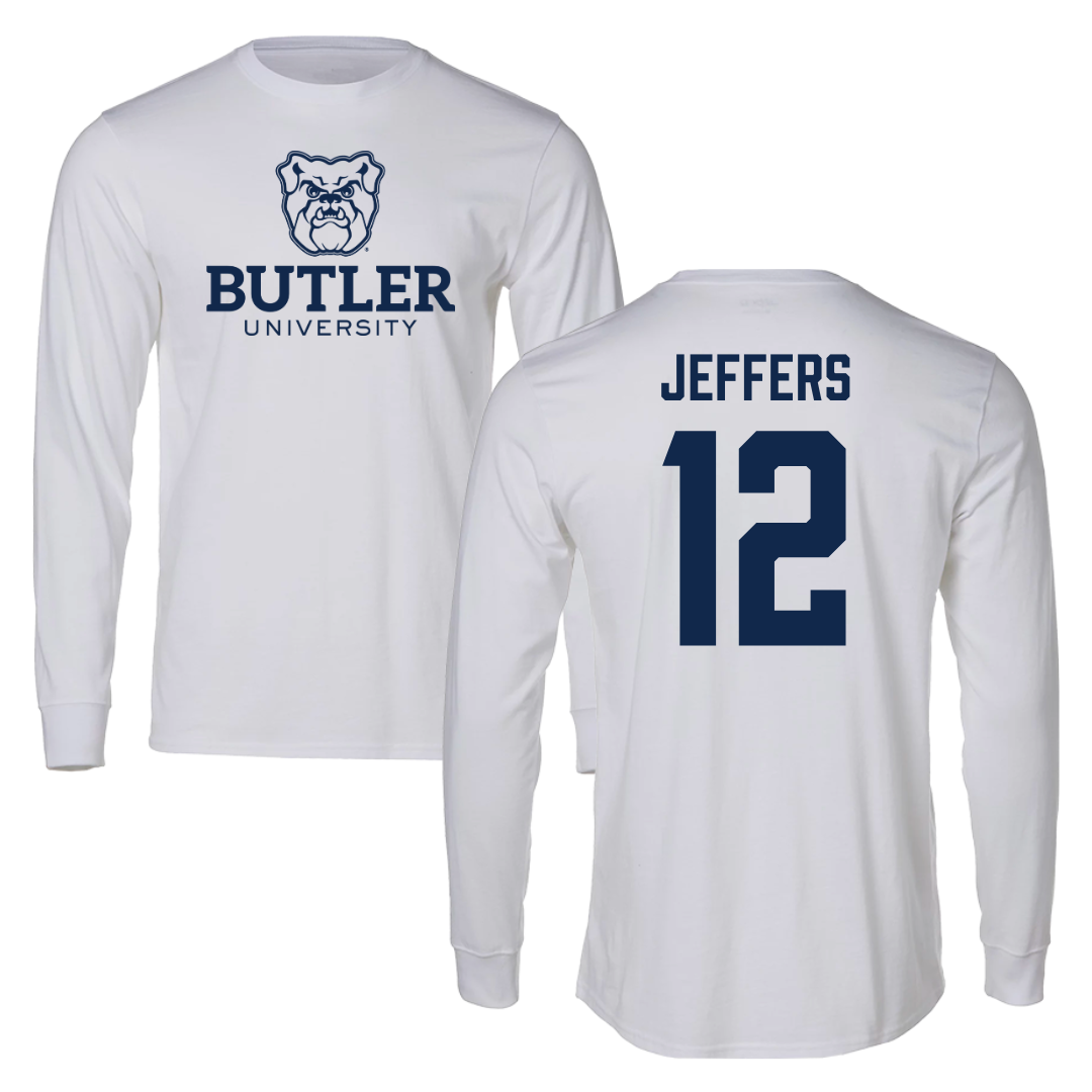 Butler University Basketball White Long Sleeve - #12 Chloe Jeffers