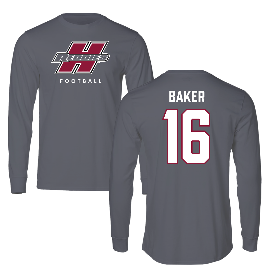 Henderson State University Football Gray Performance Long Sleeve - #16 Zach Baker