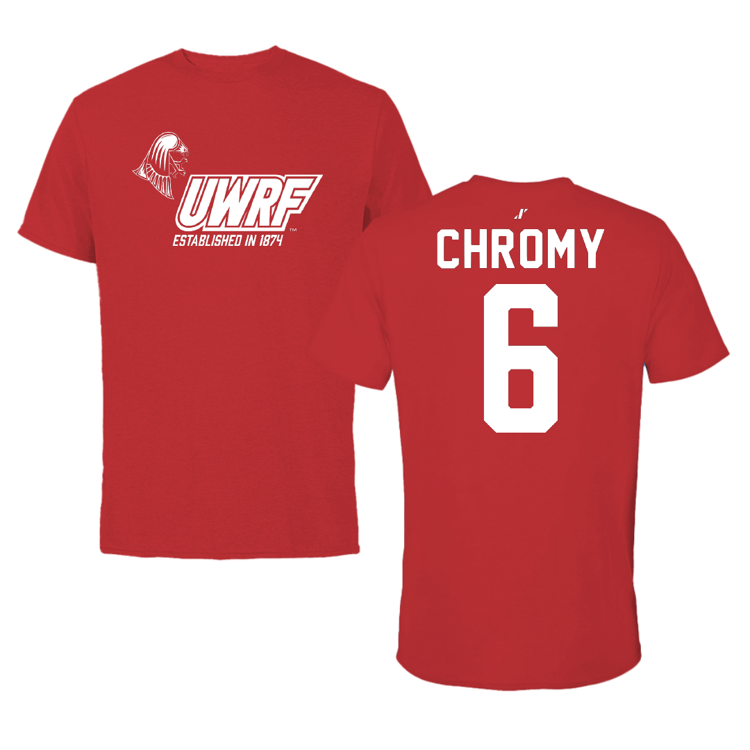 University of Wisconsin-River Falls Football Red General Performance Tee - #6 Ethan Chromy