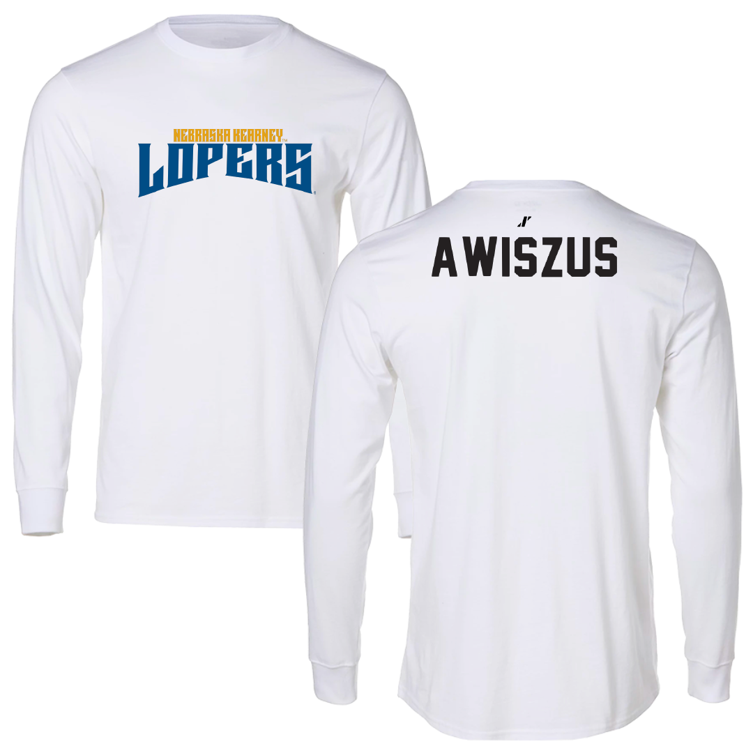 University of Nebraska at Kearney Wrestling White Classic Long Sleeve - Jacob Awiszus