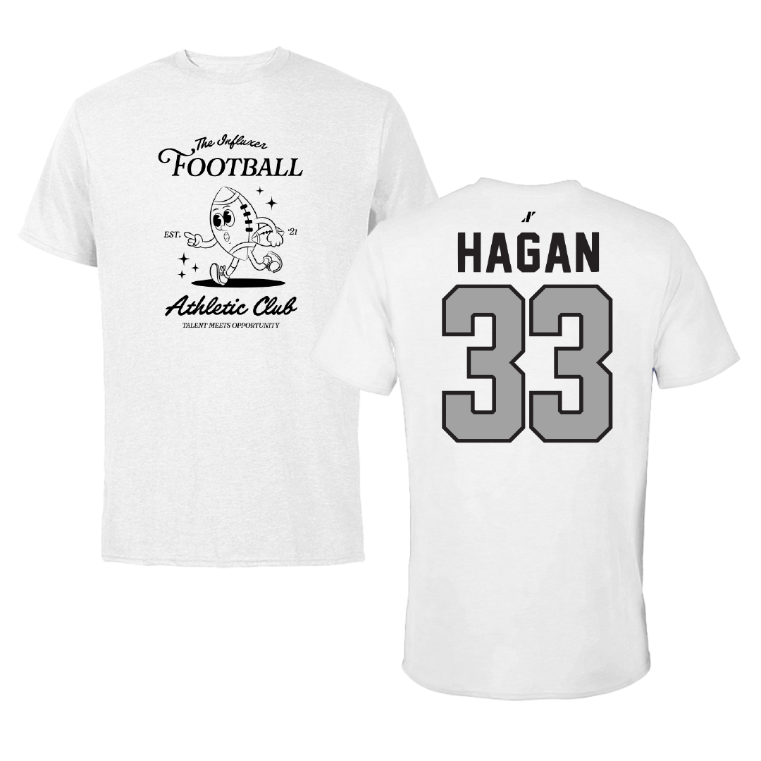 Football White Influxer Athletic Club Tee - #33 Roger Hagan