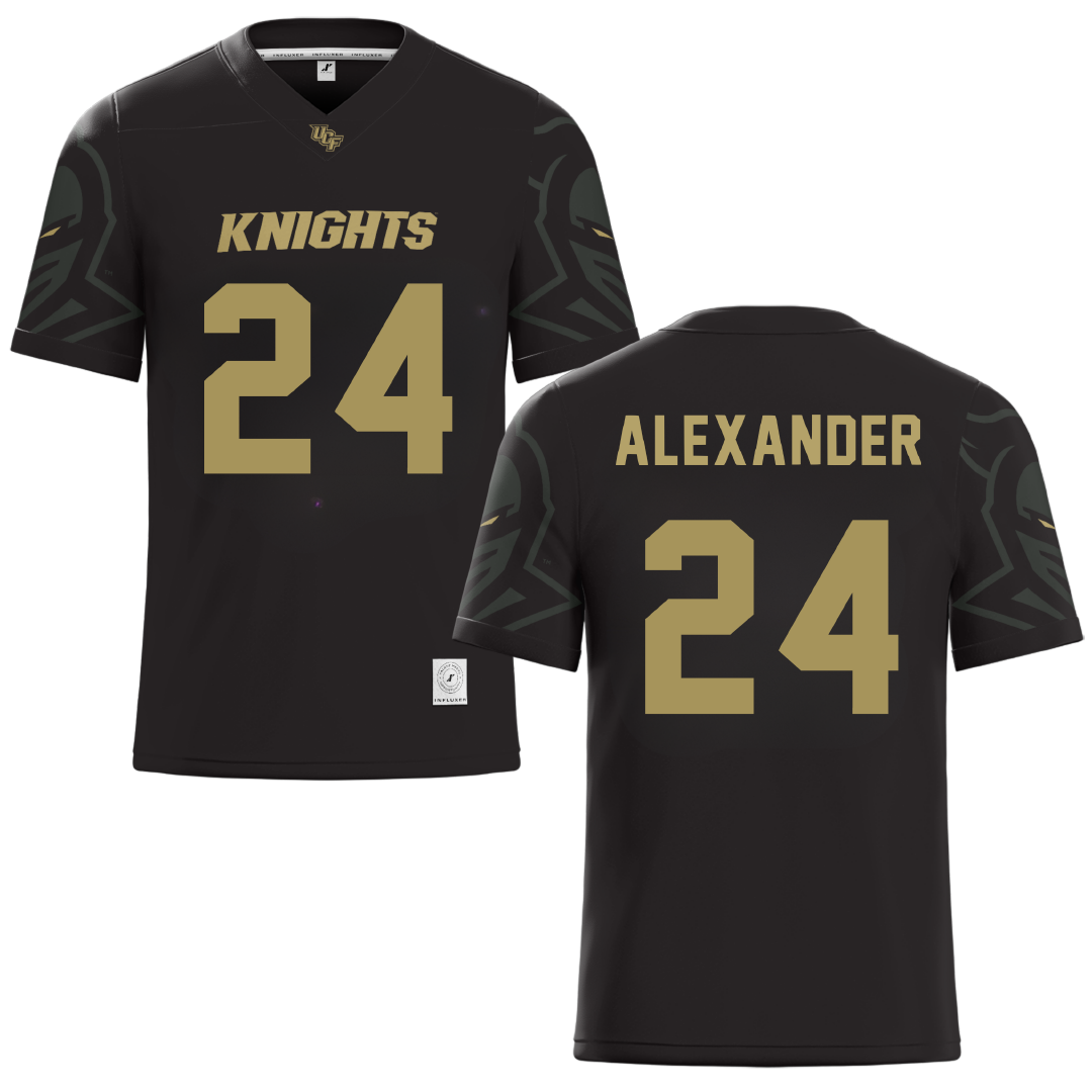 University of Central Florida Black Football Jersey - #24 Xe'ree Alexander