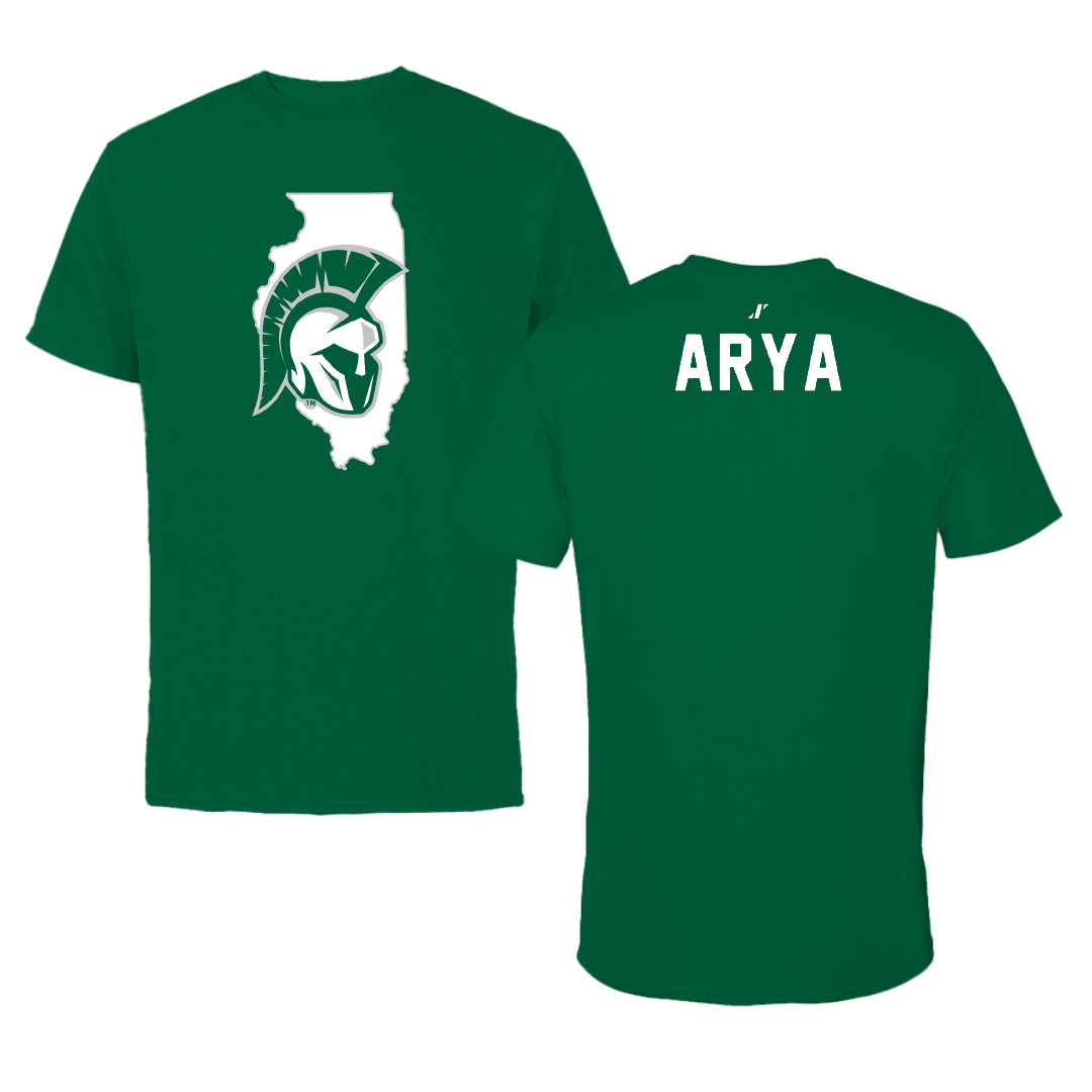 Illinois Wesleyan University TF and XC Green State Performance Tee - Justin Arya