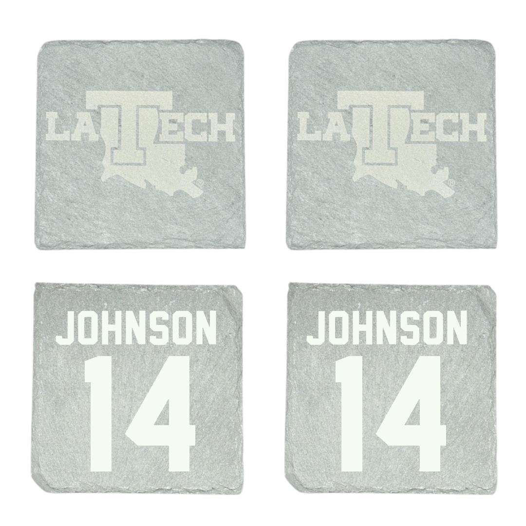 Louisiana Tech University Volleyball Stone Coaster (4 Pack)  - #14 McKenzie Johnson