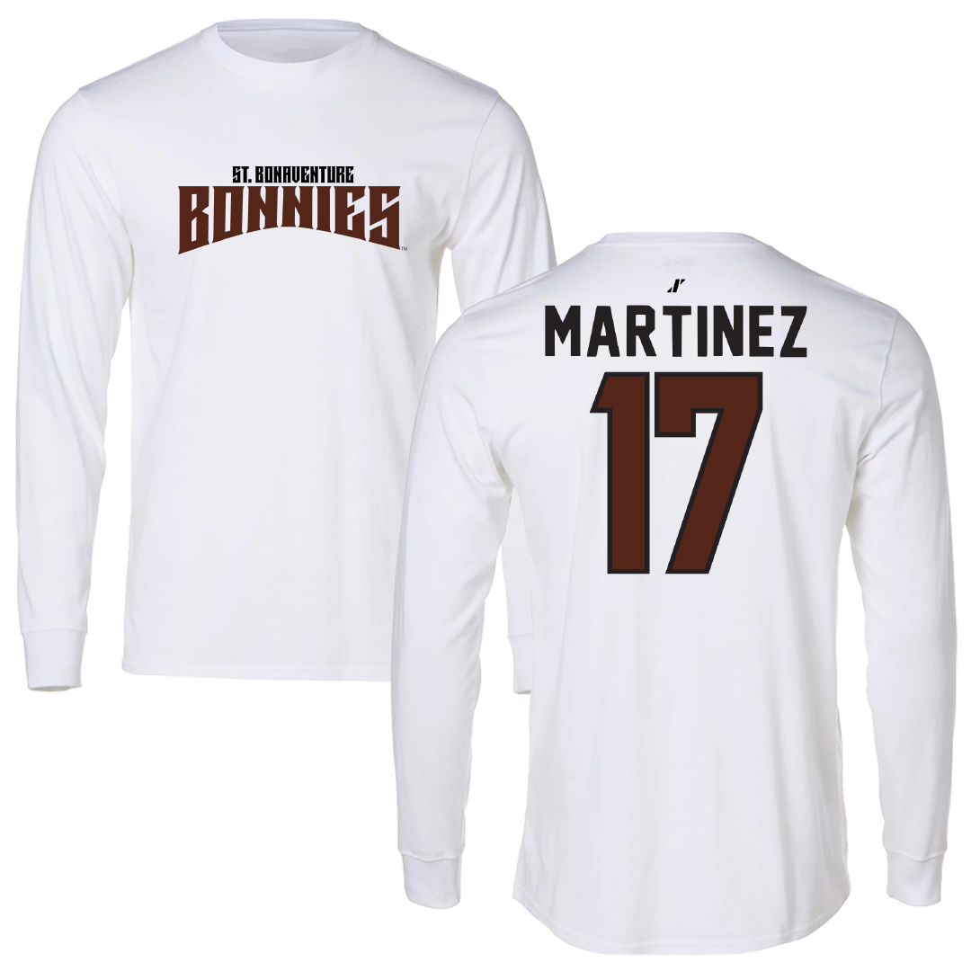 St. Bonaventure University Softball White Classic Performance Long Sleeve - #17 Bryana Martinez