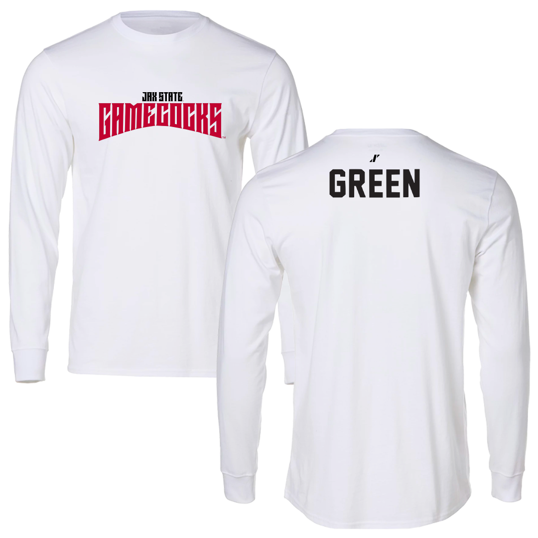 Jacksonville State University TF and XC White Classics Performance Long Sleeve - Sam Green