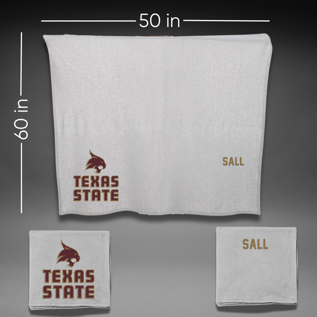 Texas State University TF and XC Gray Blanket - Lamine Sall