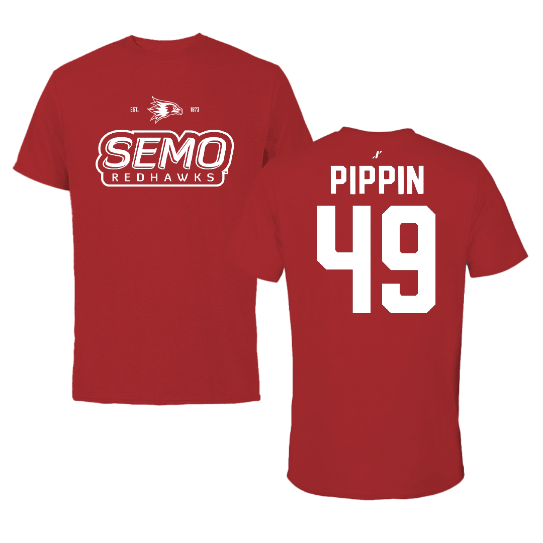 Southeast Missouri State University Football Canvas Red General Tee - #49 DC Pippin