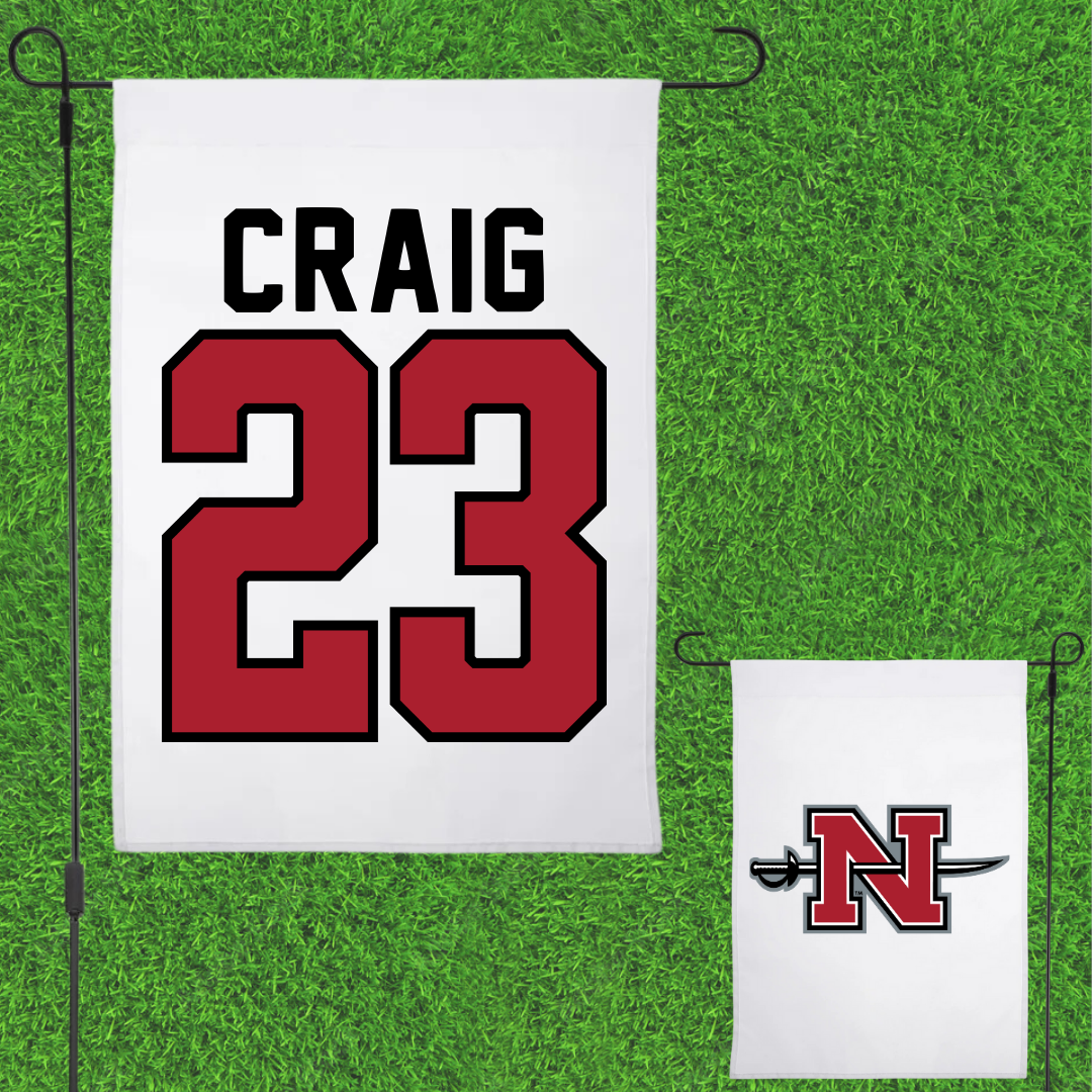 Nicholls State University Basketball White Garden Flag - #23 Daelyn Craig