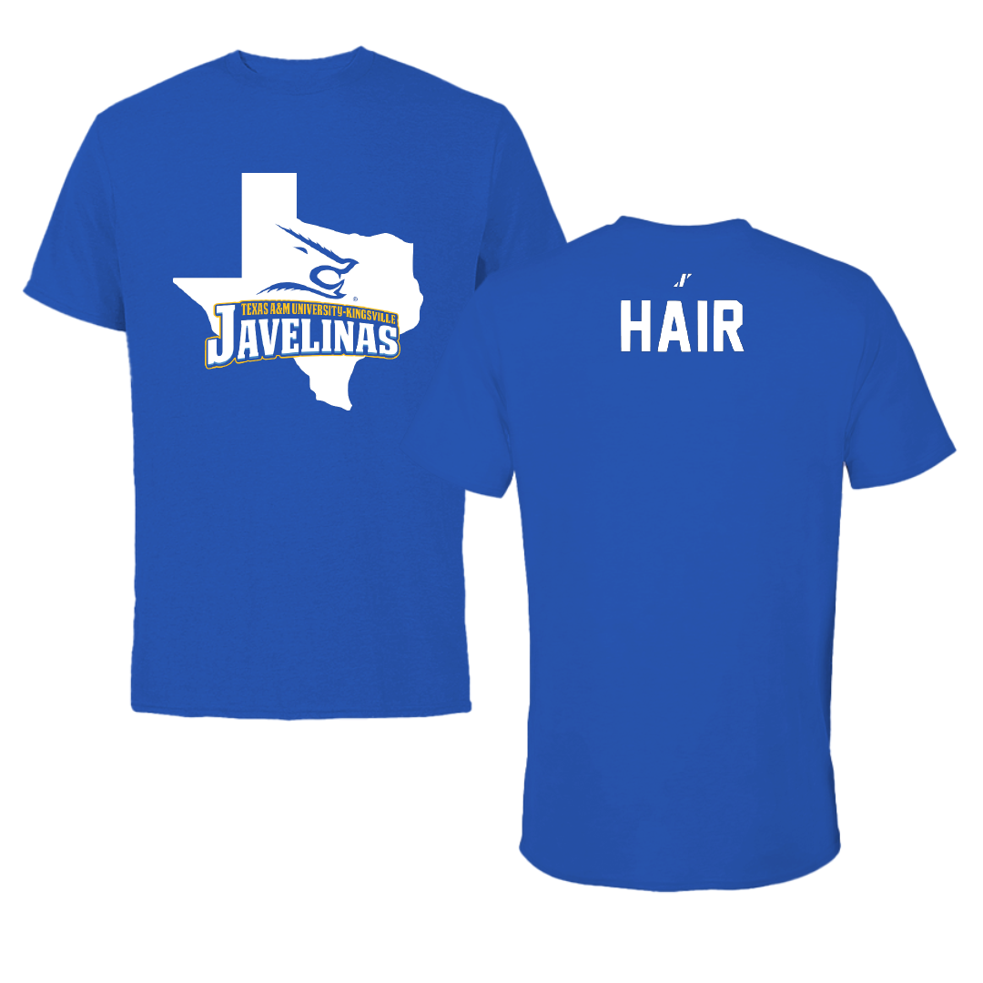 Texas A&M University-Kingsville TF and XC Blue State Tee - Paxton Hair