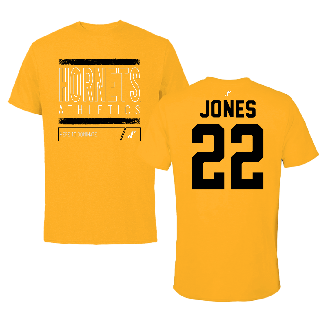 Alabama State University Soccer Gold Dominate Performance Tee - #22 Summer Jones
