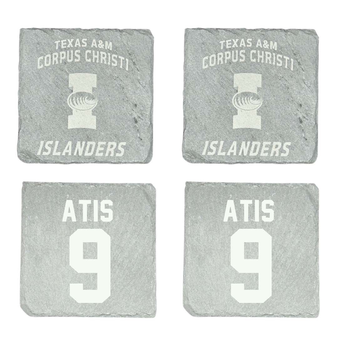 Texas A&M University-Corpus Christi Soccer Stone Coaster (4 Pack)  - #9 Mai-Lisa Atis