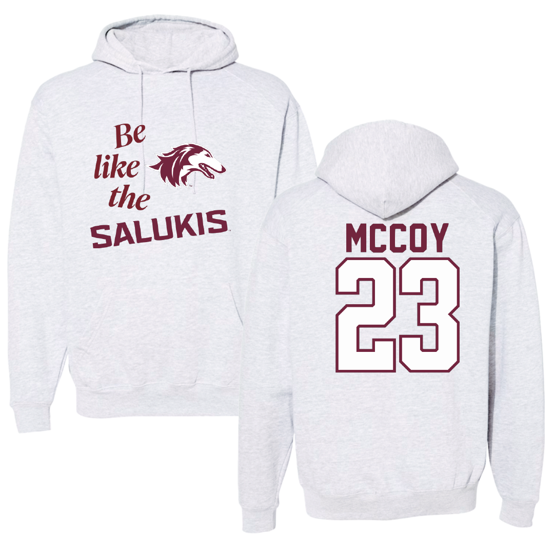 Southern Illinois University at Carbondale Baseball Light Gray Be Like Us Hoodie - #23 Jackson McCoy