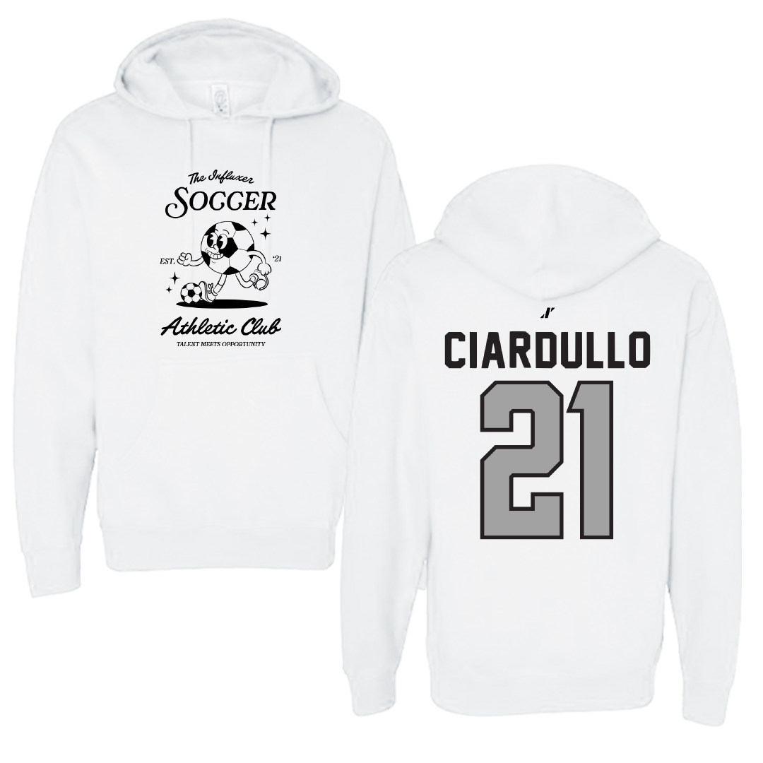 Soccer White Influxer Athletic Club Hoodie - #21 Ella Ciardullo