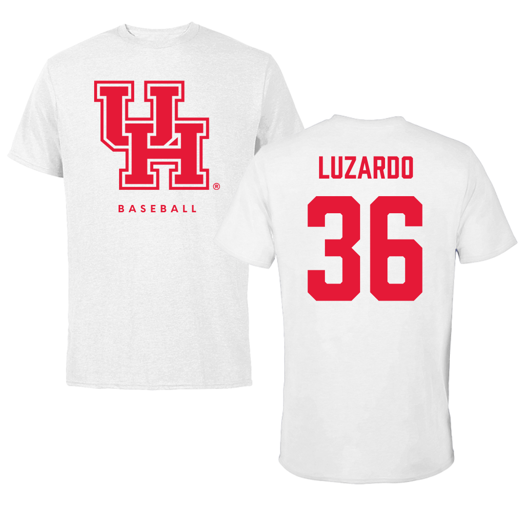University of Houston Baseball White Performance Tee - #36 Diego Luzardo