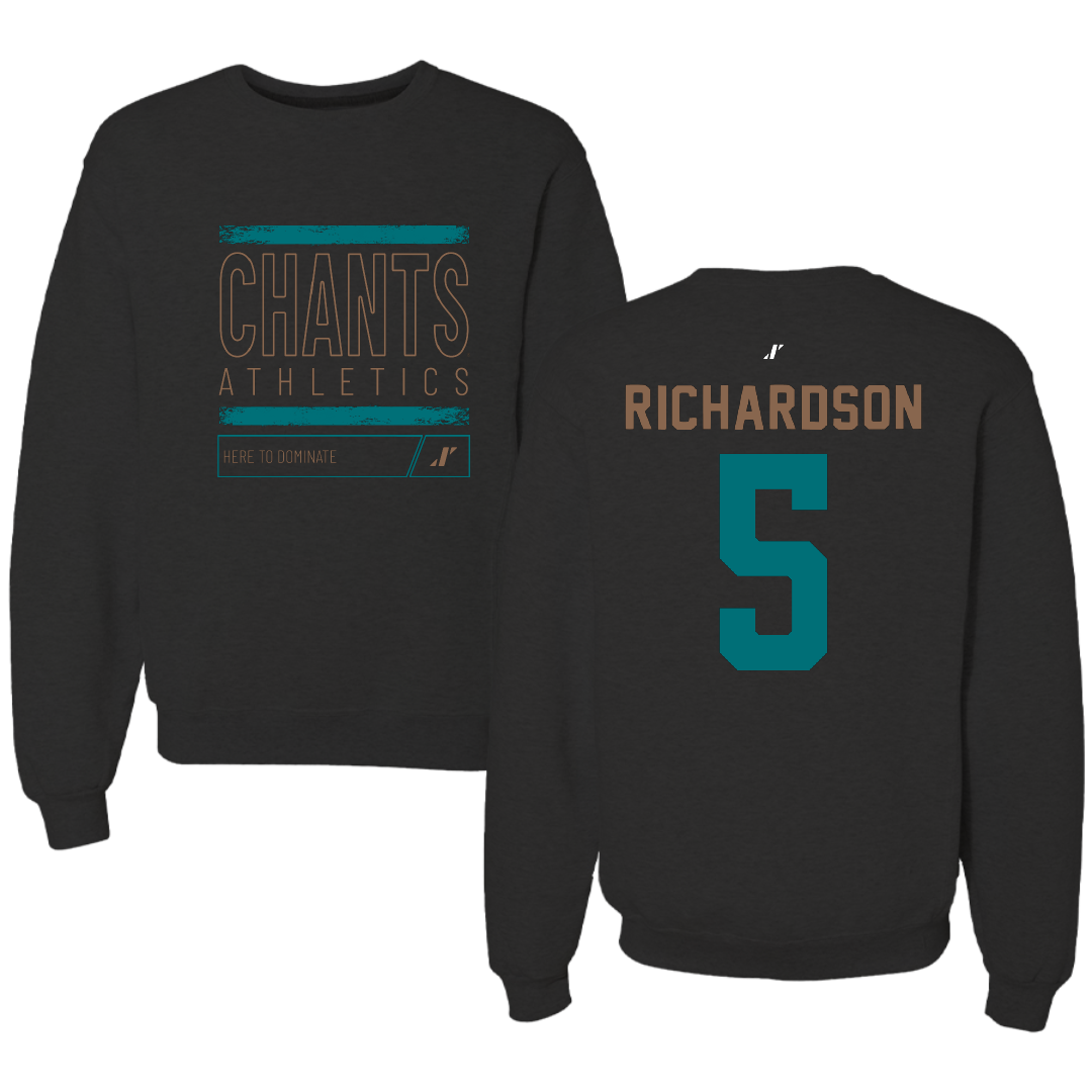 Coastal Carolina University Basketball Black Dominate Crewneck - #5 Deaja Richardson
