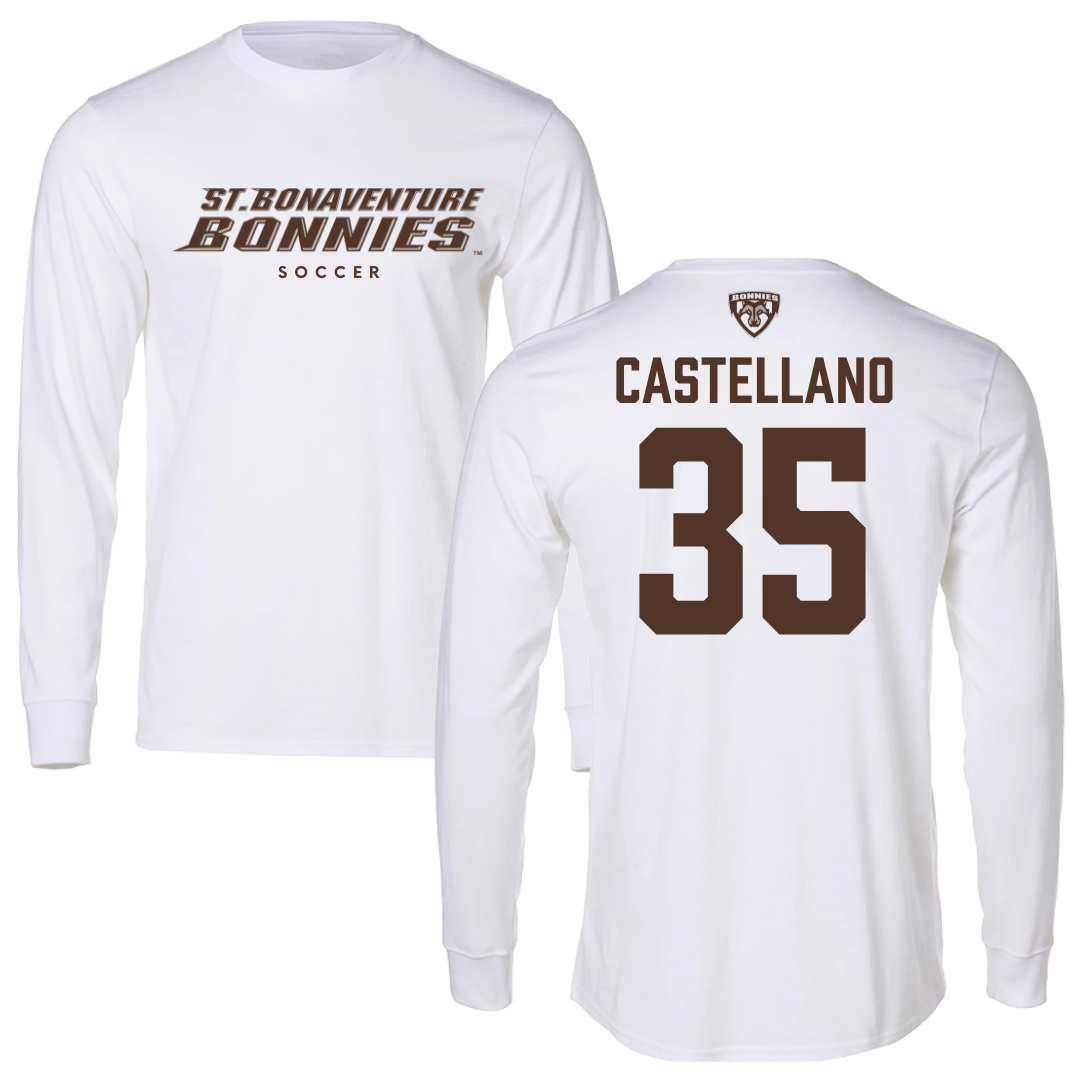 St. Bonaventure University Soccer White Long Sleeve - #35 Juliana Castellano