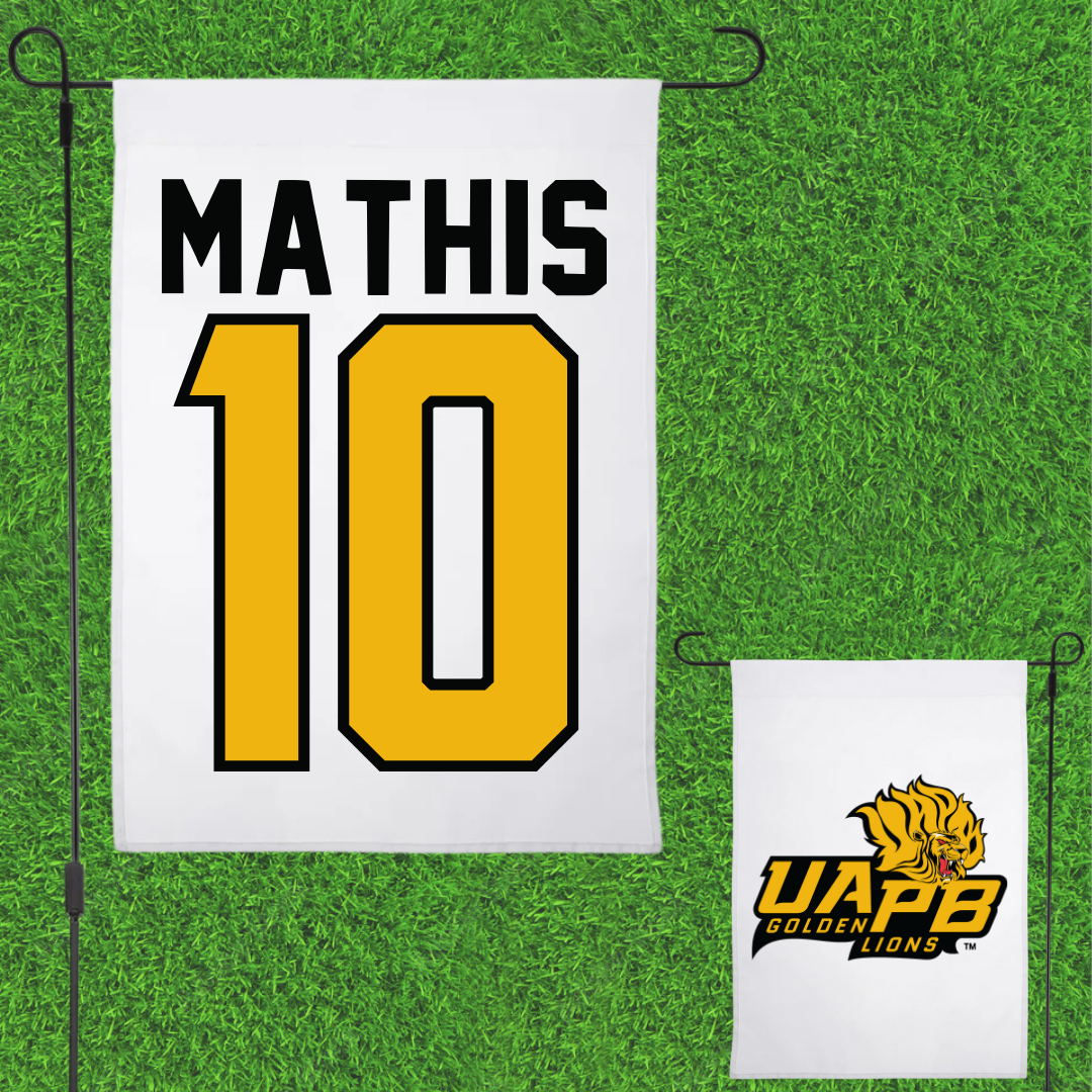 University of Arkansas-Pine Bluff Softball White Garden Flag - #10 Janai Mathis