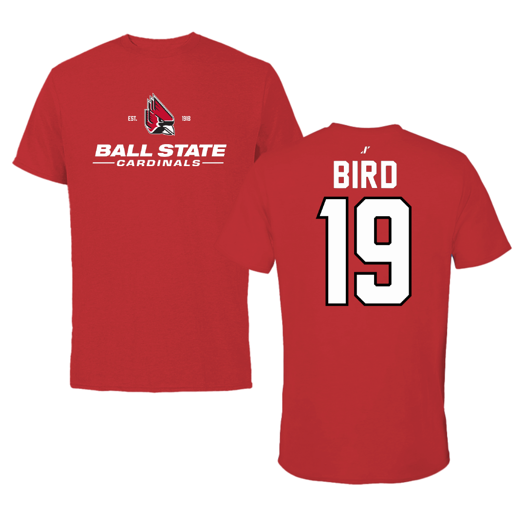 Ball State University Soccer Red General Performance Tee - #19 Sami Bird