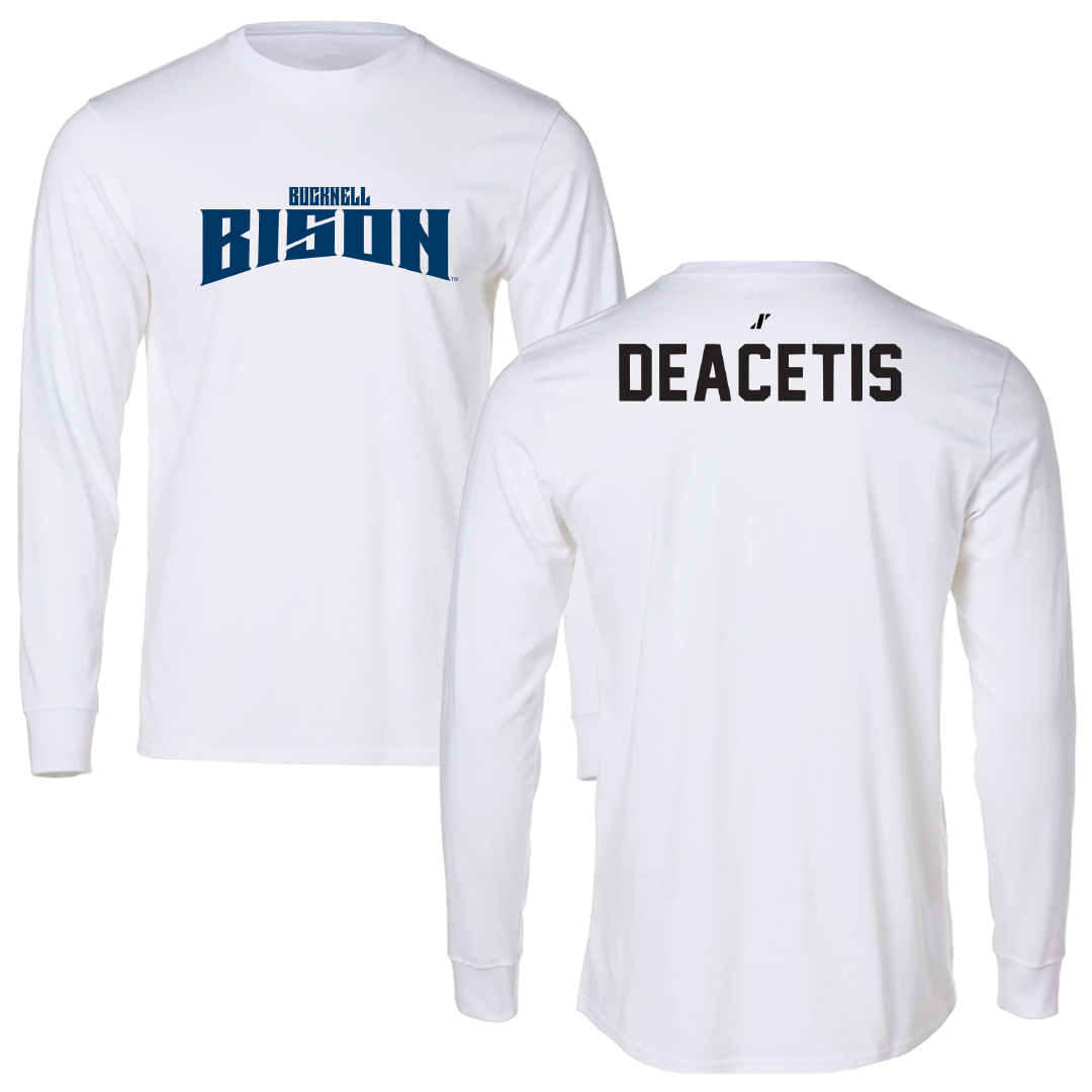 Bucknell University Wrestling White Classic Long Sleeve - Logan Deacetis