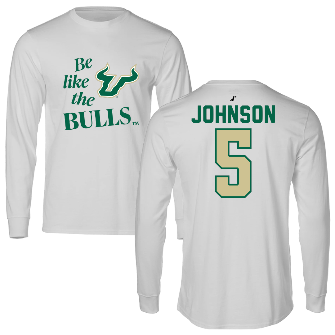 University of South Florida Volleyball Light Gray Be Like Us Performance Long Sleeve - #5 Tatiana Johnson