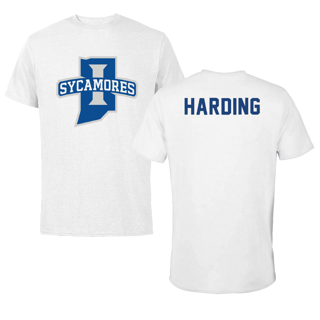 Indiana State University Basketball White Performance Tee - Markus Harding