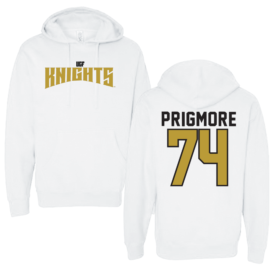 University of Central Florida Football White Classic Hoodie - #74 Matthew Prigmore