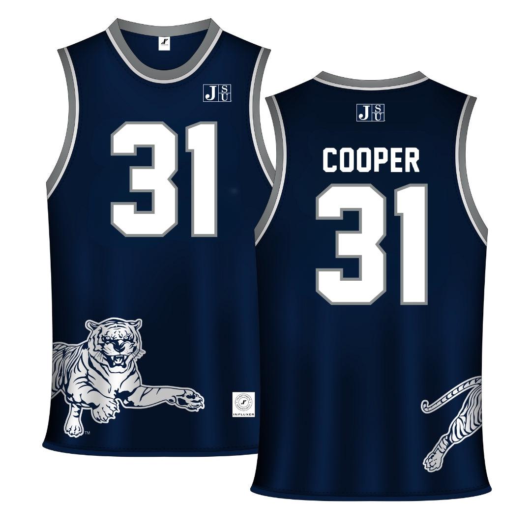 Jackson State University Navy Basketball Jersey - #31 Zoe Cooper