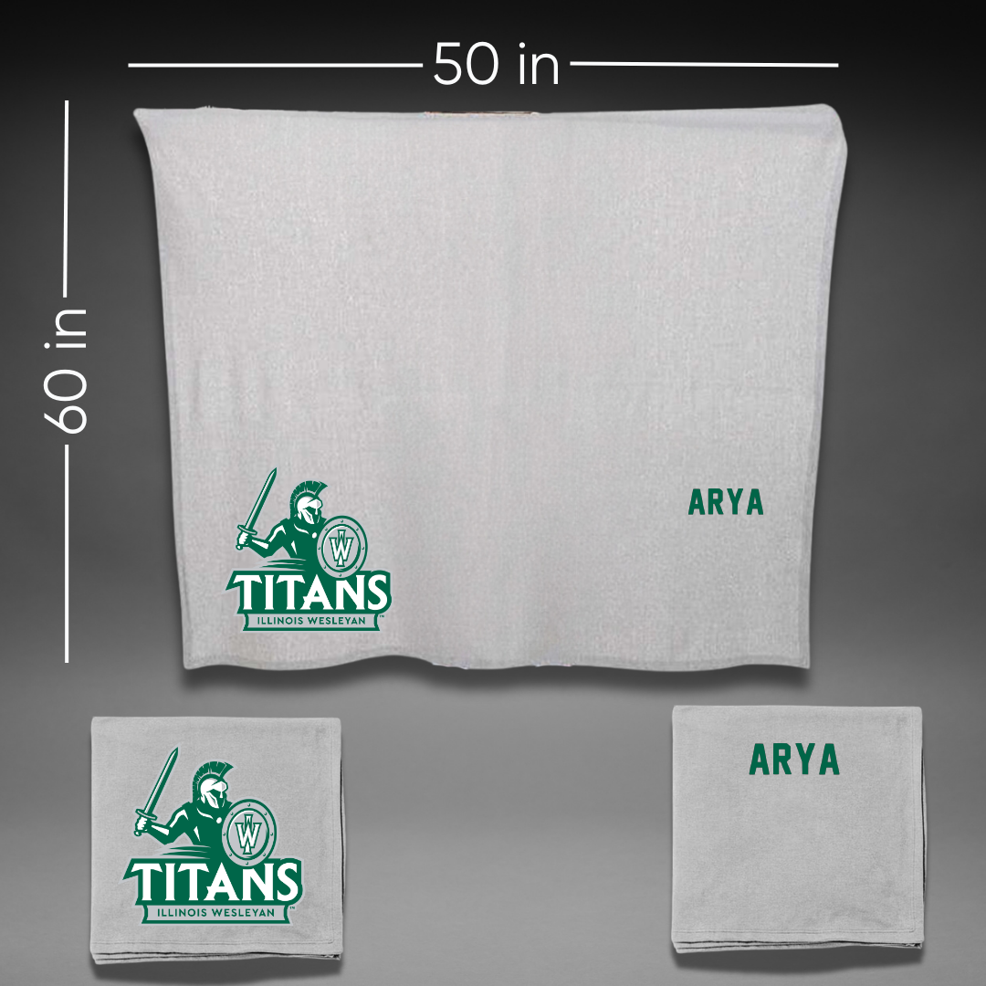 Illinois Wesleyan University TF and XC Gray Blanket - Justin Arya