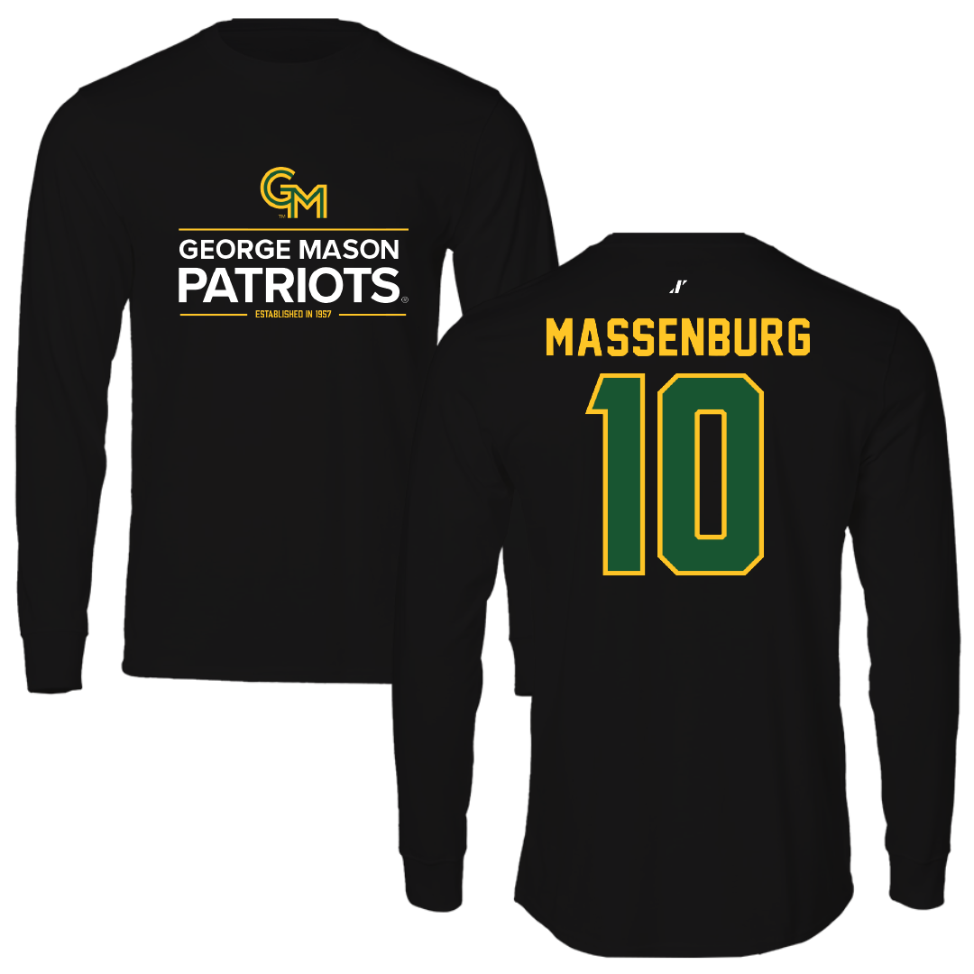 George Mason University Basketball Black General Long Sleeve - #10 Trinity Massenburg
