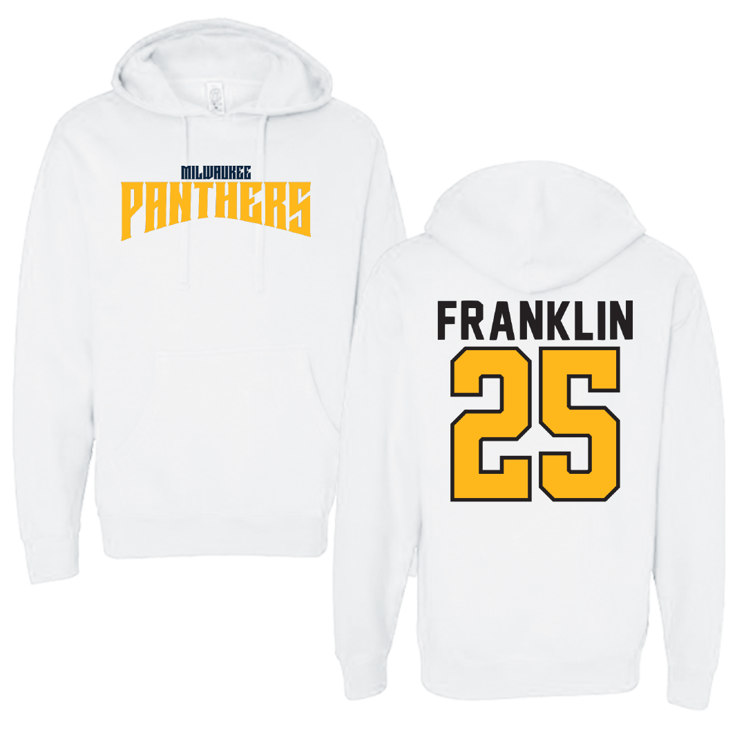 University of Wisconsin-Milwaukee Basketball White Classic Hoodie - #25 Aaron Franklin