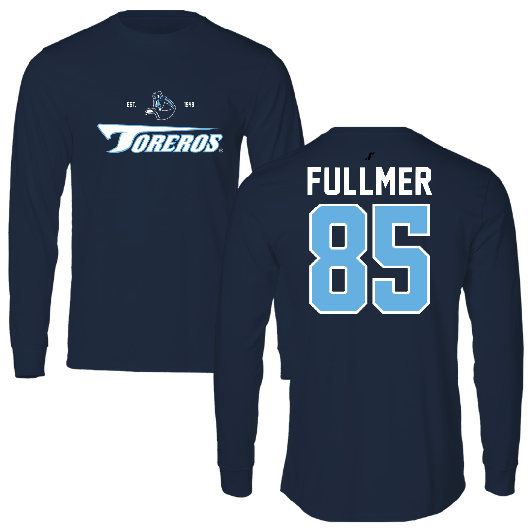 University of San Diego Football Navy General Long Sleeve - #85 Zane Fullmer