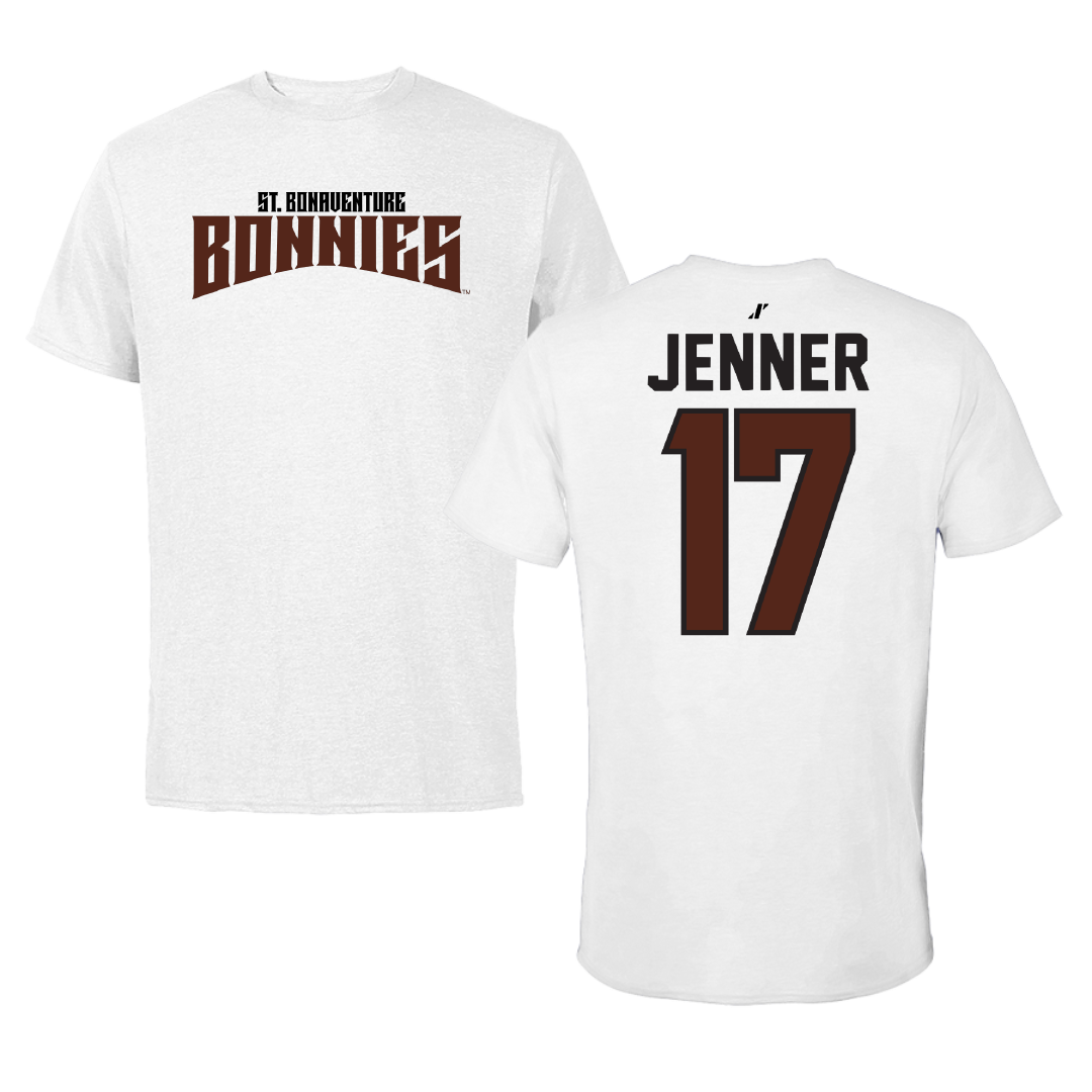 St. Bonaventure University Lacrosse White Classic Tee - #17 Sylvi Jenner
