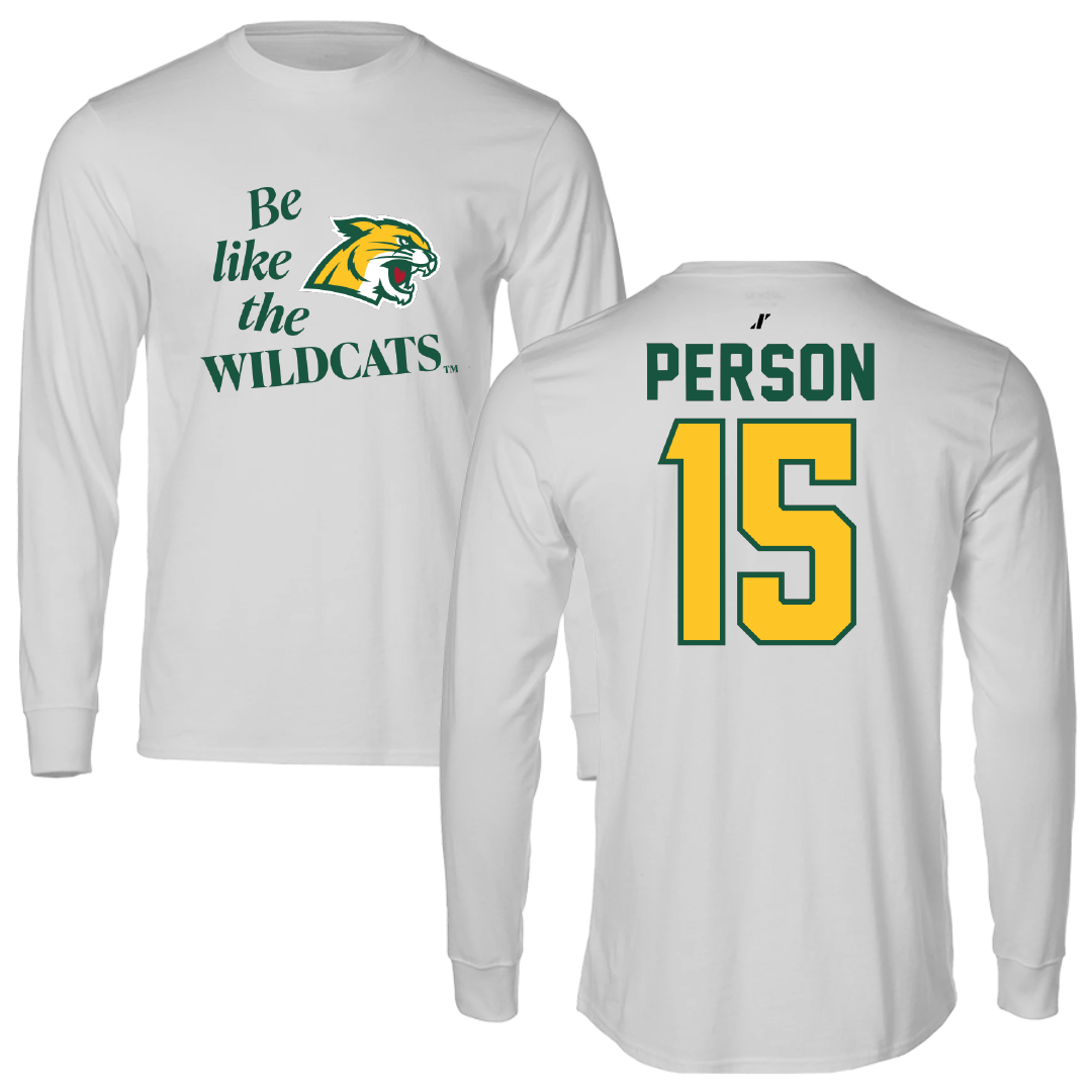 Northern Michigan University Football Light Gray Be Like Us Long Sleeve - #15 Zach Person