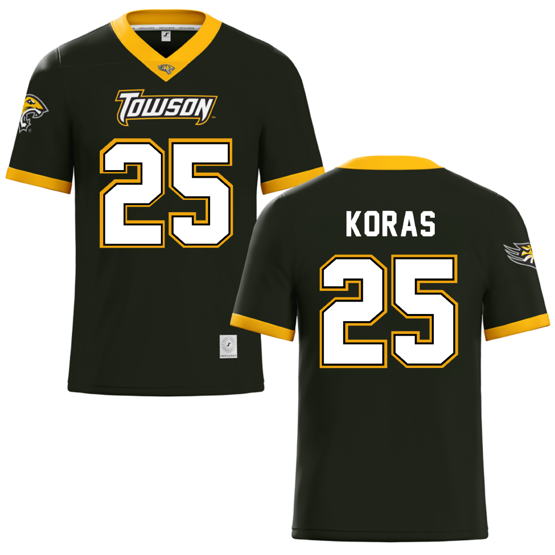 Towson University Black Lacrosse Jersey - #25 Halley Koras