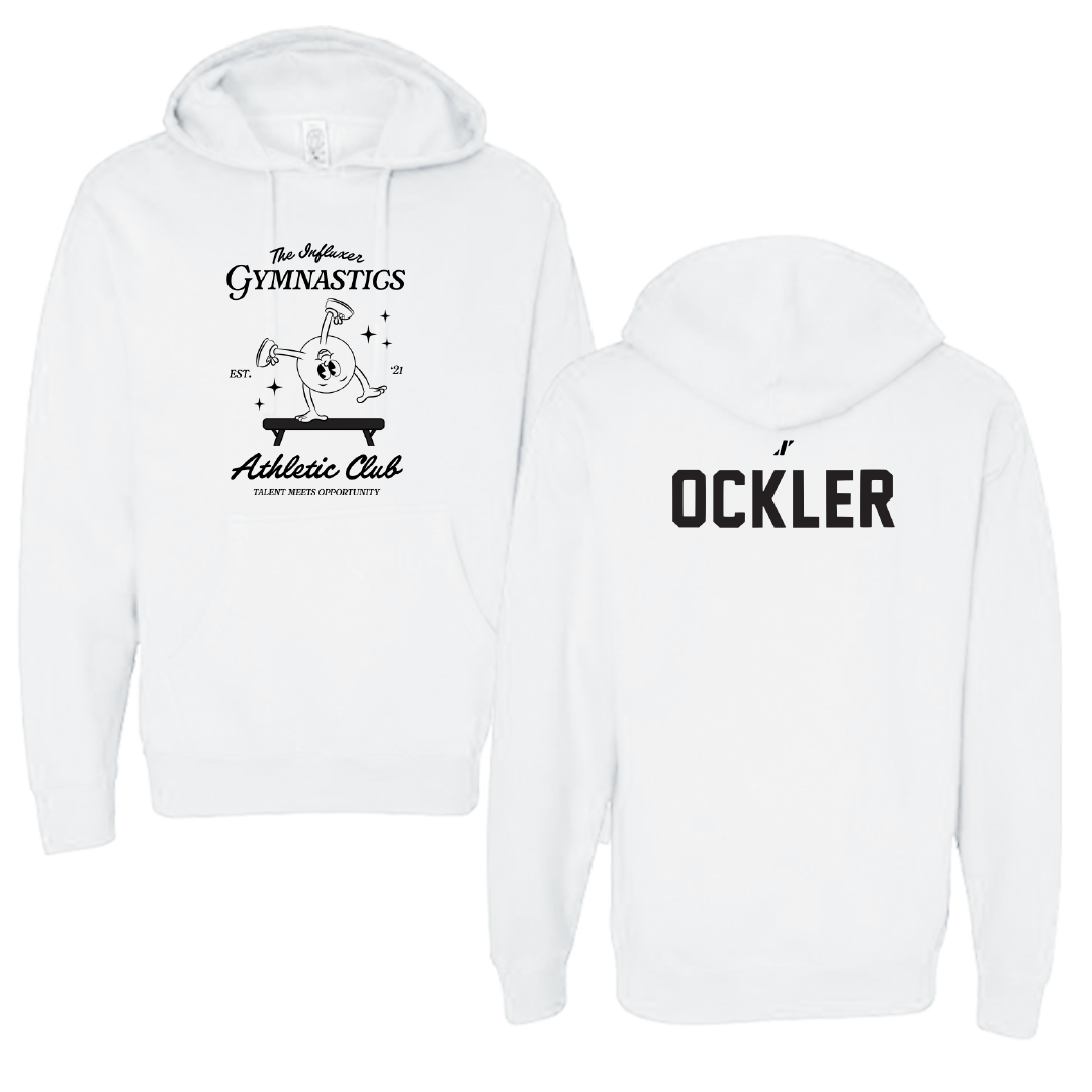 Gymnastics White Influxer Athletic Club Hoodie - Lindsay Ockler